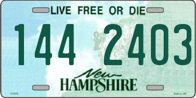 NH license plate 1442403