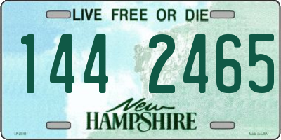 NH license plate 1442465