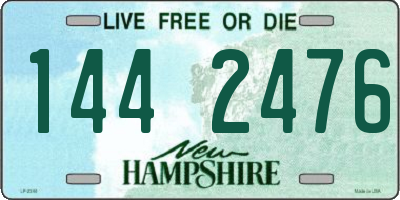 NH license plate 1442476