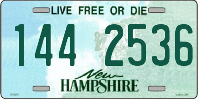 NH license plate 1442536