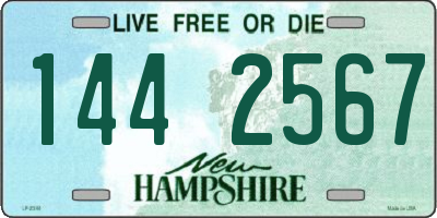 NH license plate 1442567
