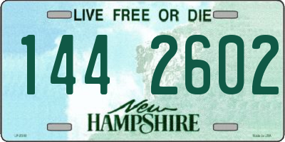 NH license plate 1442602