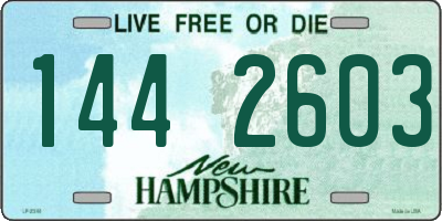 NH license plate 1442603