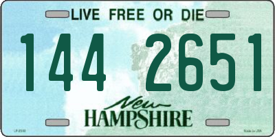 NH license plate 1442651