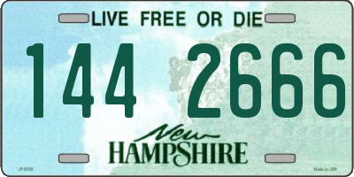 NH license plate 1442666