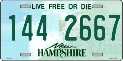 NH license plate 1442667