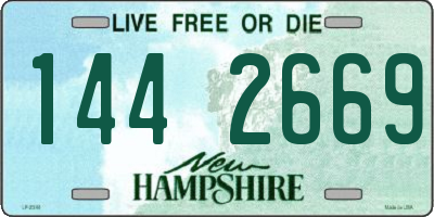 NH license plate 1442669