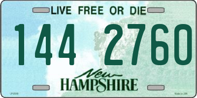 NH license plate 1442760