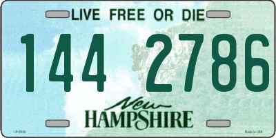 NH license plate 1442786