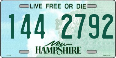 NH license plate 1442792