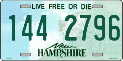 NH license plate 1442796
