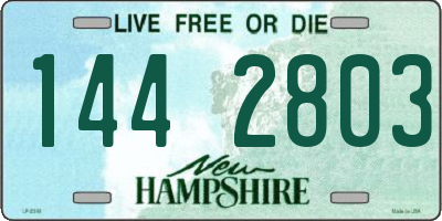 NH license plate 1442803