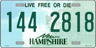 NH license plate 1442818