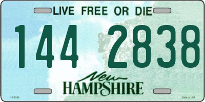 NH license plate 1442838