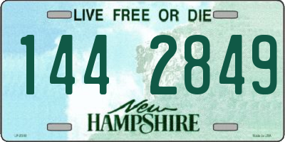 NH license plate 1442849