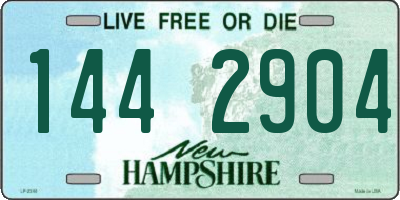 NH license plate 1442904