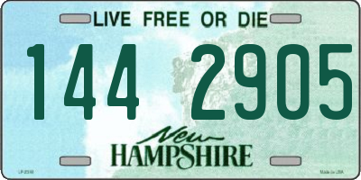 NH license plate 1442905