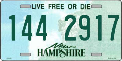 NH license plate 1442917