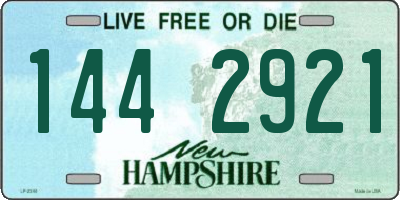 NH license plate 1442921