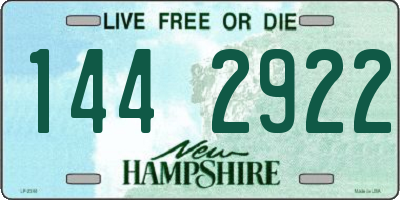 NH license plate 1442922