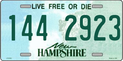 NH license plate 1442923