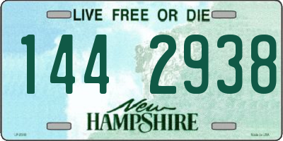 NH license plate 1442938