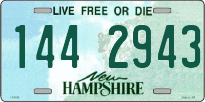 NH license plate 1442943