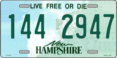 NH license plate 1442947