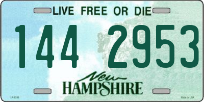 NH license plate 1442953