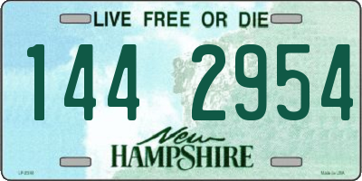 NH license plate 1442954