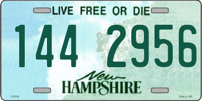 NH license plate 1442956