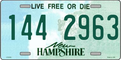 NH license plate 1442963