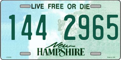 NH license plate 1442965