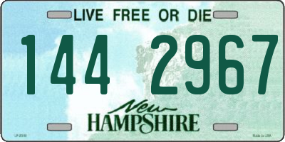 NH license plate 1442967