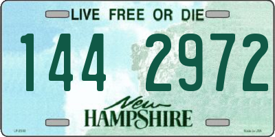 NH license plate 1442972
