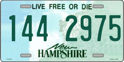 NH license plate 1442975