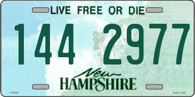 NH license plate 1442977