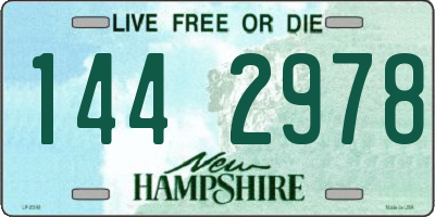 NH license plate 1442978