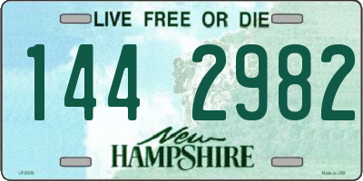 NH license plate 1442982