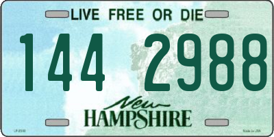 NH license plate 1442988