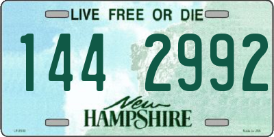 NH license plate 1442992