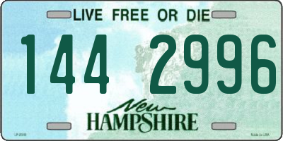 NH license plate 1442996