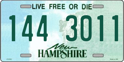NH license plate 1443011