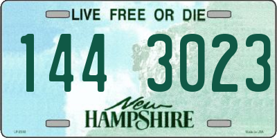 NH license plate 1443023