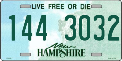 NH license plate 1443032
