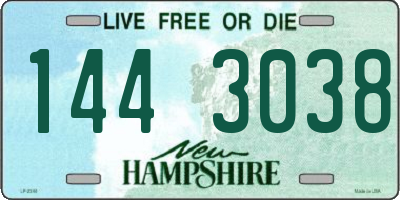 NH license plate 1443038