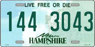 NH license plate 1443043