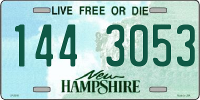 NH license plate 1443053