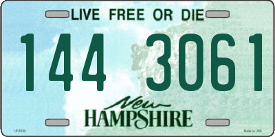 NH license plate 1443061