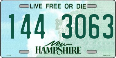 NH license plate 1443063
